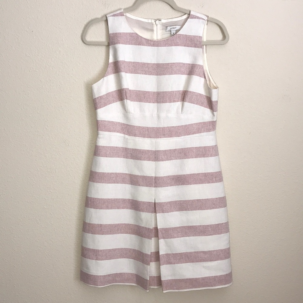 J. Crew stripe basket weave dress Sz 8P re…